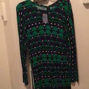 Dress blue and green